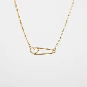 Heart Pin Necklace