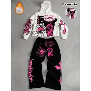 TikTok Viral!Unisex hoodies and tracksuits, perfect for streetwear and Y2K Fashion