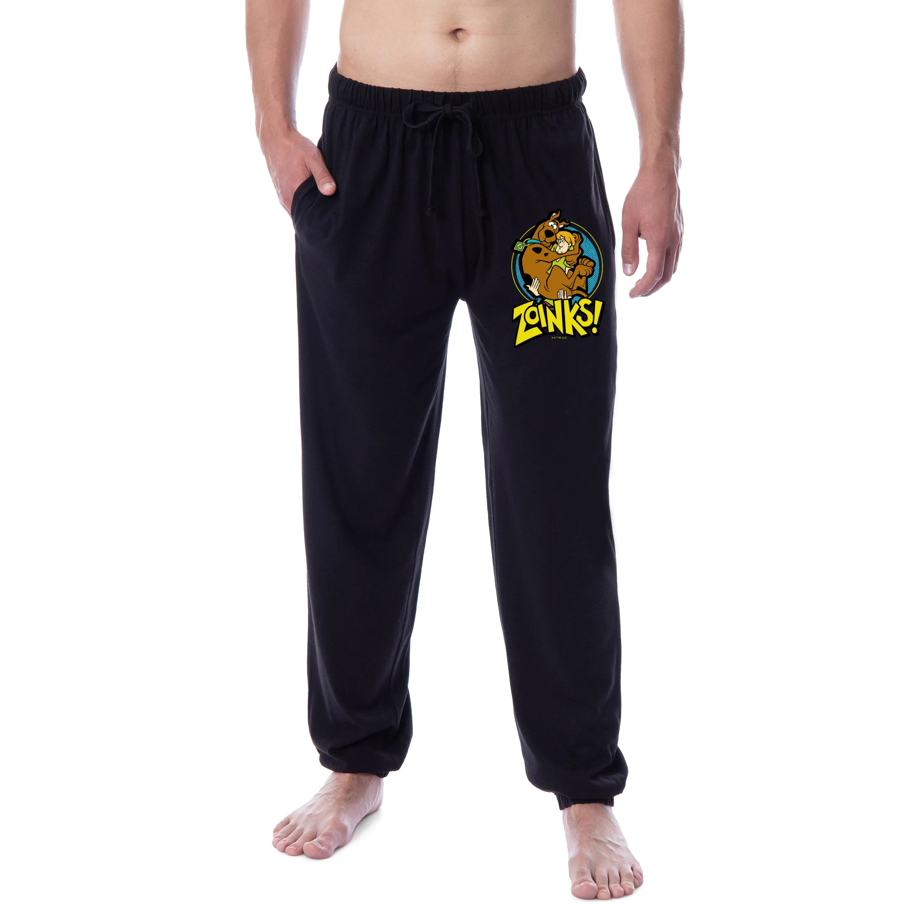 Scooby-Doo Mens' Scooby Shaggy Zoinks! The Gang Logo Icon Classic Sleep Jogger Pajama Pants