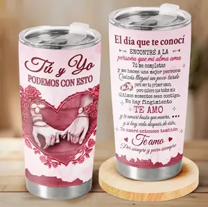 BNB  “Tú & Yo” Vaso Térmico 20oz – Regalo de San Valentín para Ella o Él, Taza de Amor para Parejas, Regalo de Aniversario para Esposo y Esposa, Hecho en EE. UU