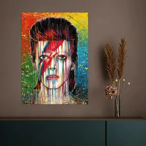 Fashion BBDavid Bowieer Poster HD Heavy-Duty Self-Stick Waterproof Wall Decor Tool-Free Install Durable & Reusable Conceals Wall Flaws Elevates Home Style Perfect for Living Room Bathroom & Kitchen Easy Apply & Remove