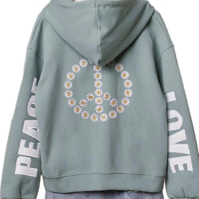 Peace Love Patchwork Hoodie