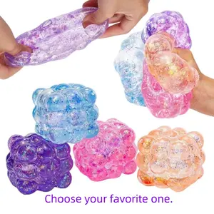 New Glitter Light-Up Soft Squeeze Toy, Ultra-Soft Stress Relief Toy, Autism Sensory Toy, Anxiety Relief Gift, Suitable for Girls and Boys