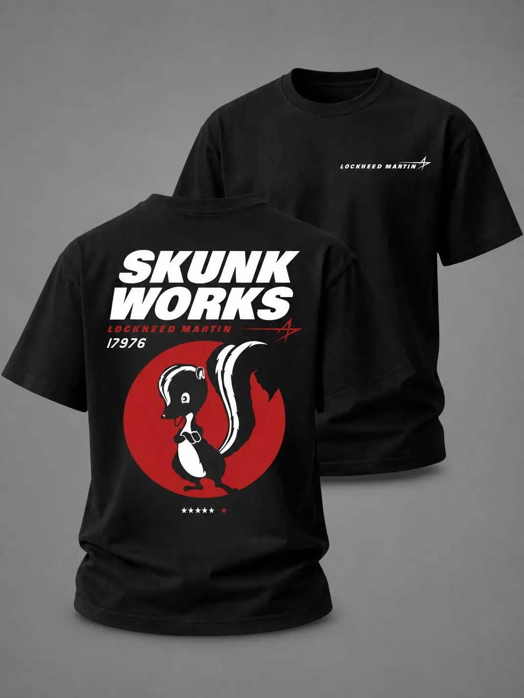 Lockheed Martin Skunk Works T-Shirt Retro Aviation Graphic Tee Aerospace Engineer Shirt Military Aviation Apparel Stealth Aircraft Enthusiast Tactical Casual Gift for Aviators