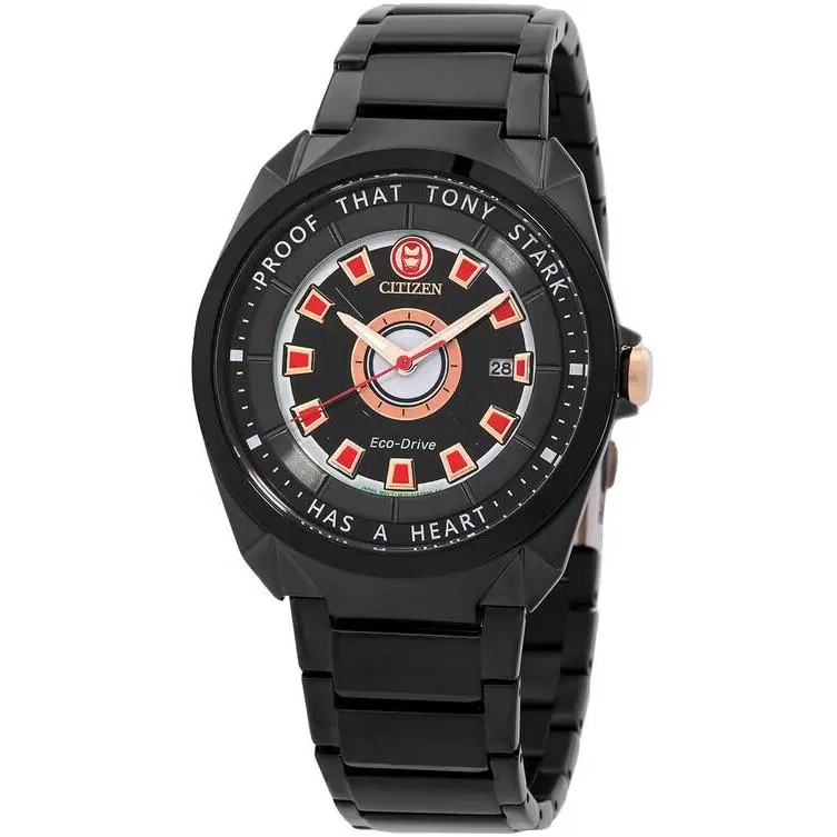 Citizen Marvel Tony Stark I Love You 3000 Mens Watch AW1019-52W, Gifts For Boyfriend, Modern
