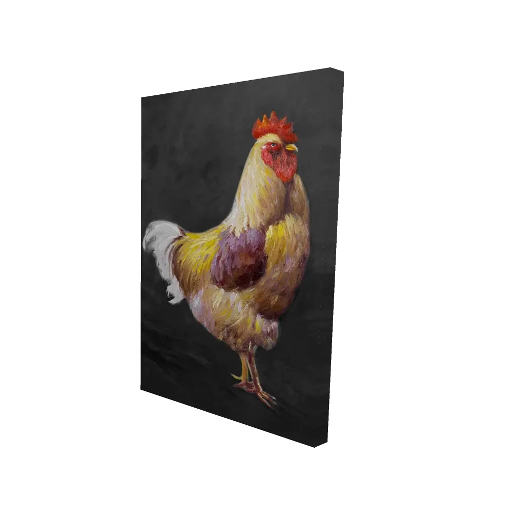 360 Stand High-Detail Rustic Rooster Animal Wall Print - 24x36 in High-Def Print, Animals-Themed Artistic Home Decoration (2080-3624-AN200-1), Artwork, Nature, Love, Room, Vibrant, Animal Theme Wall Arts