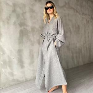 Joy 4-Layer Gauze Muslin Kimono Robe | One Size Fits Most Height 5'5 | 100% Turkish Cotton