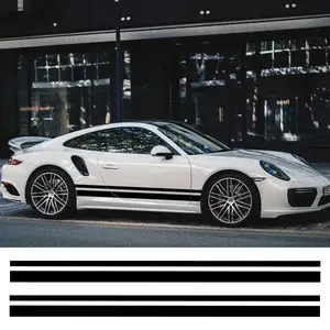 2PCS Universal Car Side Body Waist Line Stickers Auto Accessories For BMW Suzuki Volvo Tesla Skoda Volkswagen Audi Seat Subaru Car Decals