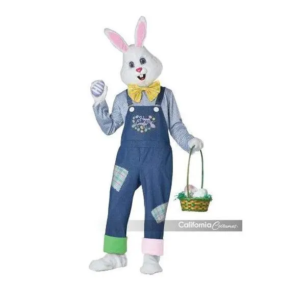 Happy Easter Bunny Rabbit - Overalls - Mascot Costume - Plus