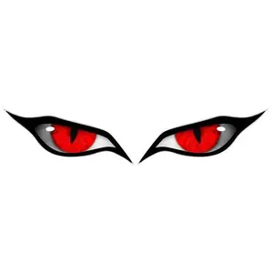 Cool Scary Raptor Eye Car Rearview Mirror Decal Waterproof Sunproof Self Adhesive Vehicle Sticker Anti Scratch Cover Decoration Creative Horror Style Automobile Exterior Decor Accessories For Truck SUV Sedan Outdoor Car Modification