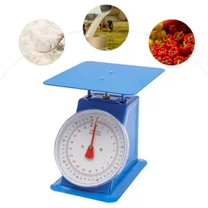 Industrial Dial Scale 44lbs Heavy Duty Mechanical Scale for Home Shop 25x25cm Pan Dual kg/lb Easy to Read No Battery