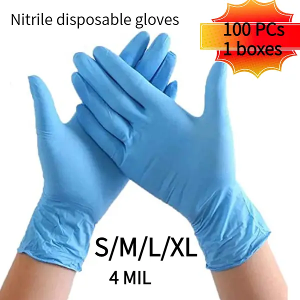 Blue Nitrile Exam Gloves, Blue Disposable Gloves, Food Grade, Latex Free, Powder Free nitrile glove