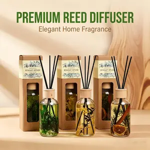 Long-Lasting Floral Reed Diffuser, Large Capacity Rod Aroma, Natural Plant Fragrance, Elegant Home Scent, Safe Fire-Free, Eco-Friendly