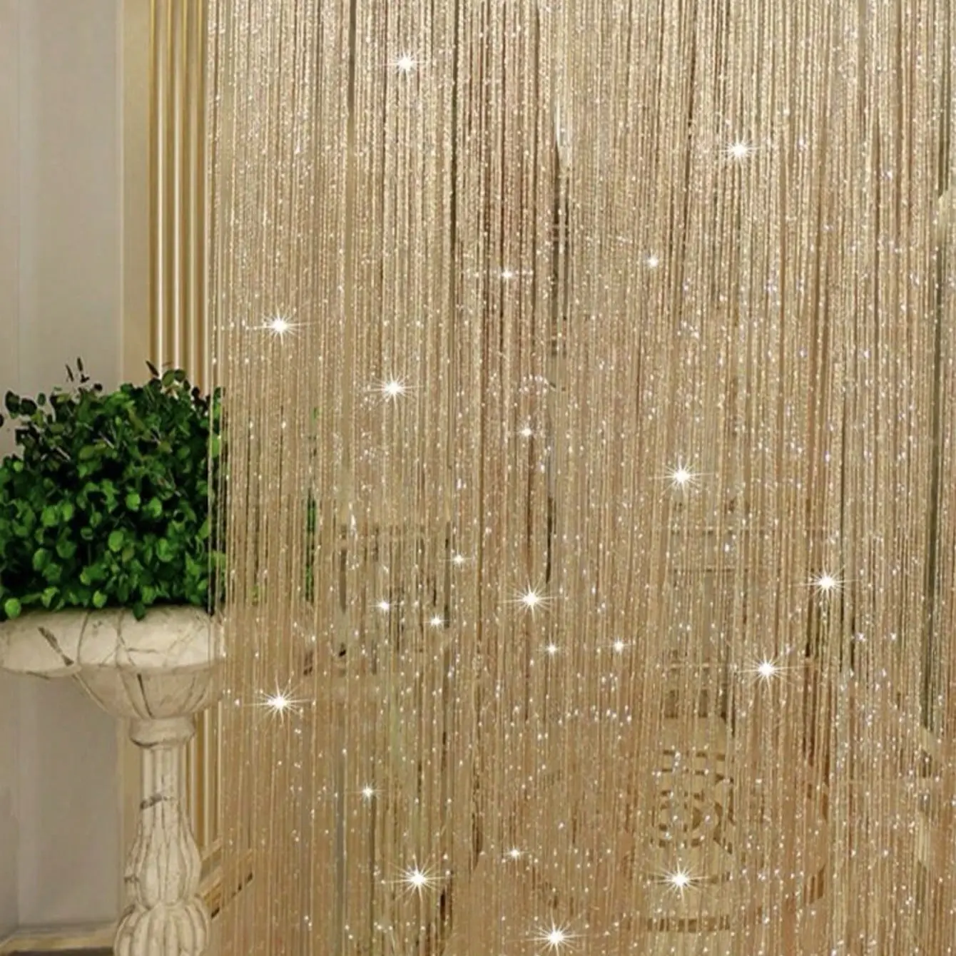 Colorful Romantic Korean Beaded Curtain Line, Sparkling Window Display Decor, Store Partition Door Curtain, Tassel Drapery, Holiday Decoration, Festive Decorations, Festival Decoration, Home Ornaments