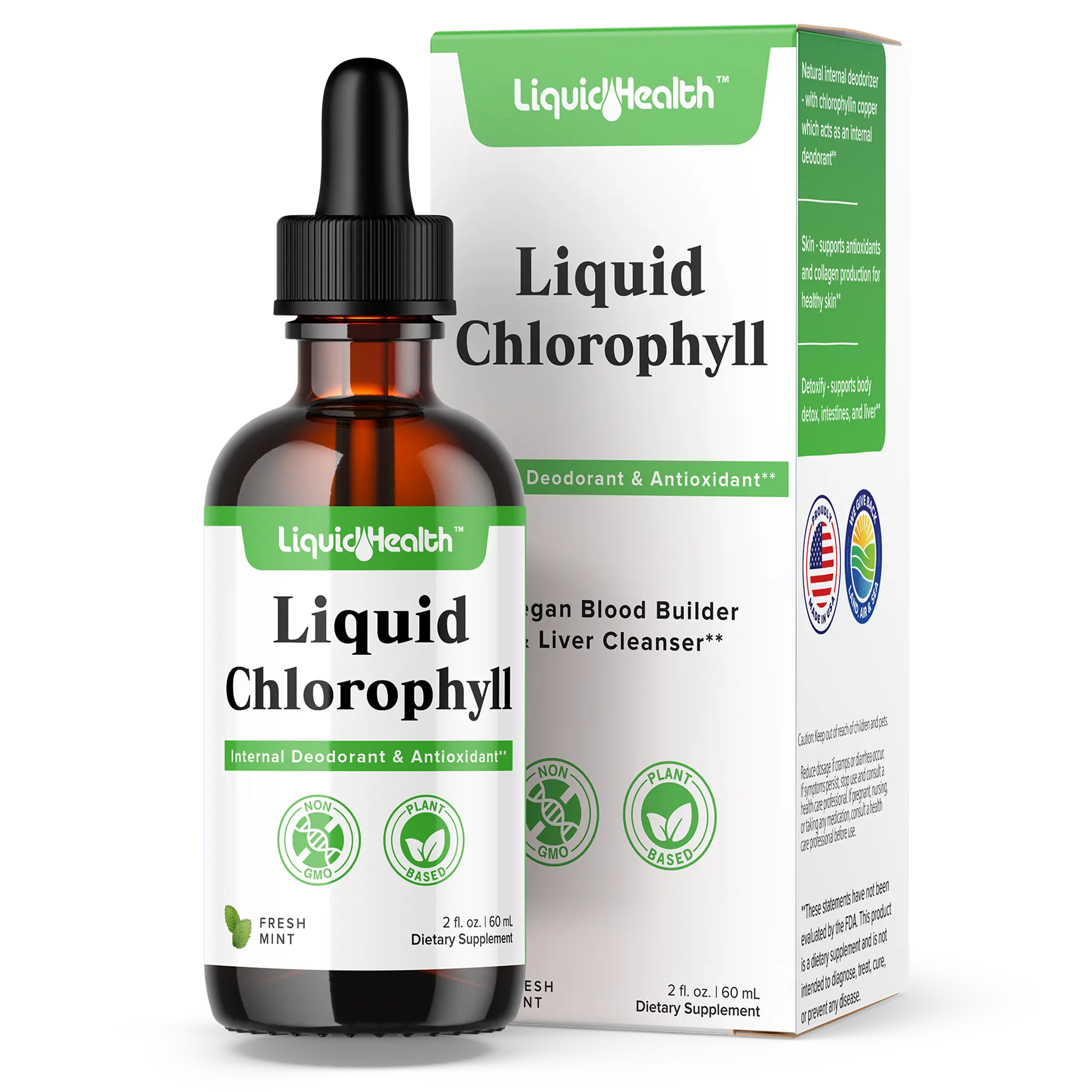 Liquid Chlorophyll Drops – Internal Deodorizer & Antioxidant