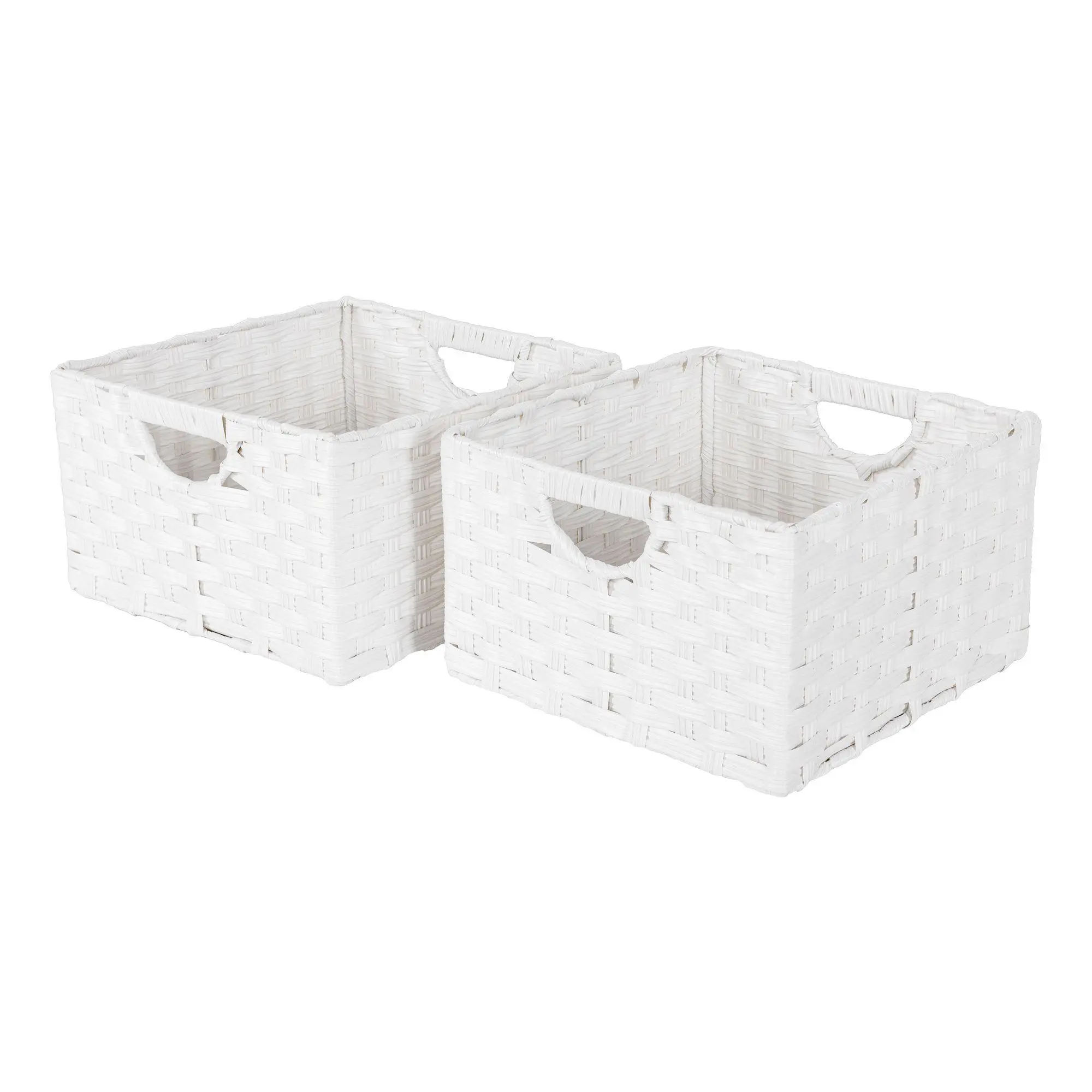 Seville Classics Handwoven Storage 2-Pack Basket Set Seville Classics Handwoven Storage 2-Pack Basket Set