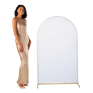 3 ft. x 5 ft. Arch Frame Polyester White Fabric Cover