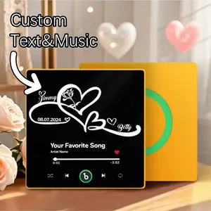 Custom Music And Name Fridge Magnet FridgeBeats Colorful with Frame Album Fridge Magnet Gifts forCouples