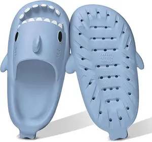 Women's Shark Slides Cloud Slippers Summer Novelty Open Toe Slide Sandals Anti-Slip Beach Pool Shower Shoes with Cushioned Thick Sole women