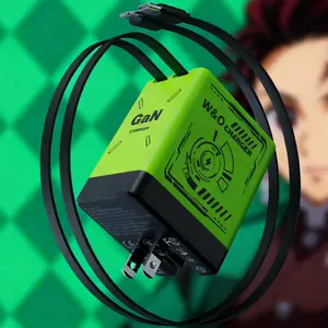 4-in-1 Retractable Gan Wall Charger Plug, usb c cable,Fast Charging for iPhone 17/16/15/14/13/12/Plus/Pro Max, Compact Device, Wireless Earphones, Bluetooth Speaker, Headphones, Mobile Phone, Travel, Lightening, Perfect Gift for Father's Day, Christmas