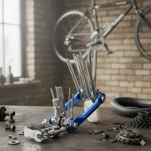 11-in-1 Portable Bike Repair Tool Kit: Compact Multi-Function Cycling Essentials for Road, Mountain, Brake Mtb & Folding Bikes. Includes Chain Tool, Tire Levers & Hex Wrenches. Ideal for Home, Travel & Emergency Repairs. Must-Have for Every Cyclist.