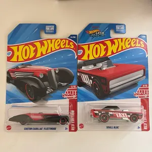 Hot Wheels Red Edition Custom Cadillac Fleetwood & Small Bloc Collectible Die-Cast Cars 2/10 Series 3/10
