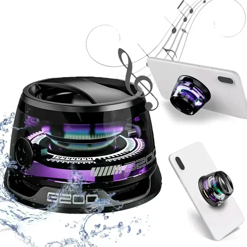 Shower singing must-have! IPX6 Waterproof Speaker: cool LED light show. USB rechargeable + hands-free calling, safe for bathroom!