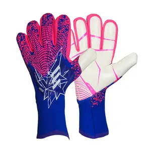 Premium Non-Slip Latex Soccer Goalie Gloves - Finger-Save Free Goalkeeper Gloves for Training & Match