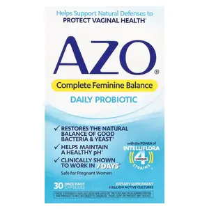 AZO Complete Feminine Balance, Daily Probiotic, 5 Billion, 30 Once Daily Capsules