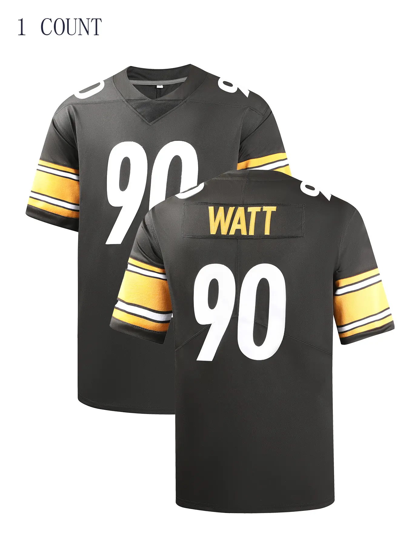 Steel Men 90 American Football Jersey, Breathable V Neck Short Sleeve Top for Outdoor Sports, Unisex All Season Wear, Athletic Techwear, Jersey Shirts, Sport Outdoor Clothing, Embroidery Sportswear, Embroidered Sportswear Top