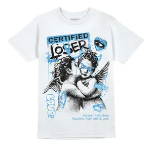 DopeSkill Graphic Tees University Blue 14s Streetwear Unisex Cool T-Shirt Sneaker Colour Matching Certified Lover Graphic