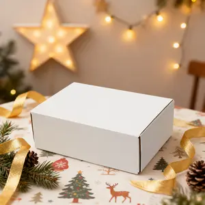50 Pack 6x4x2 inches Small Shipping Boxes, Gift packaging box, Kraft Corrugated Cardboard Boxes for Mailing Packing, White