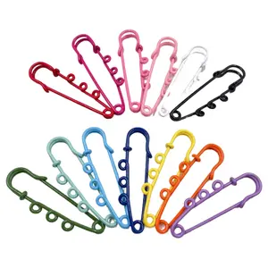 12pcs/BagElegant Brooch Pins for Women's Hijab Scarf Colorful Safety Breastpins