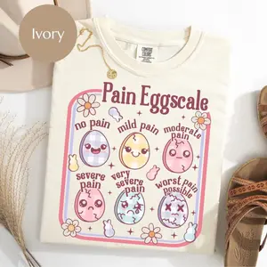 Comfort Colors Nurse Pain Scale Easter Egg Shirt, Spring ICU Pediatric RN Tee, Groovy Nurse Graphic T-shirt, Nurse Assessment Gift