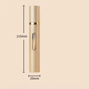 10ml Refillable Perfume Atomizer Bottle Glass Inner with Aluminum Alloy Case Nano Fine Mist Spray Nozzle Bottom Fill Design Portable Travel Spray Bottle for Perfume Cologne, Cosmetic Liquids and Makeup