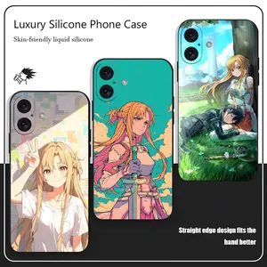 Hot Sword Art Online Anime Phone Case For iPhone 17 16 15 14 13 12 X XR XS 8 Plus Mini Pro Max Soft black Shockproof Cover