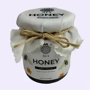 **ILLA Honey**   **Pure Amazonian Delight**   **Perfect for culinary use and natural sweetening**   **100% Natural Honey**   **Rich in nutrients and antioxidants from the Sacred Valley of the Incas** Flavor