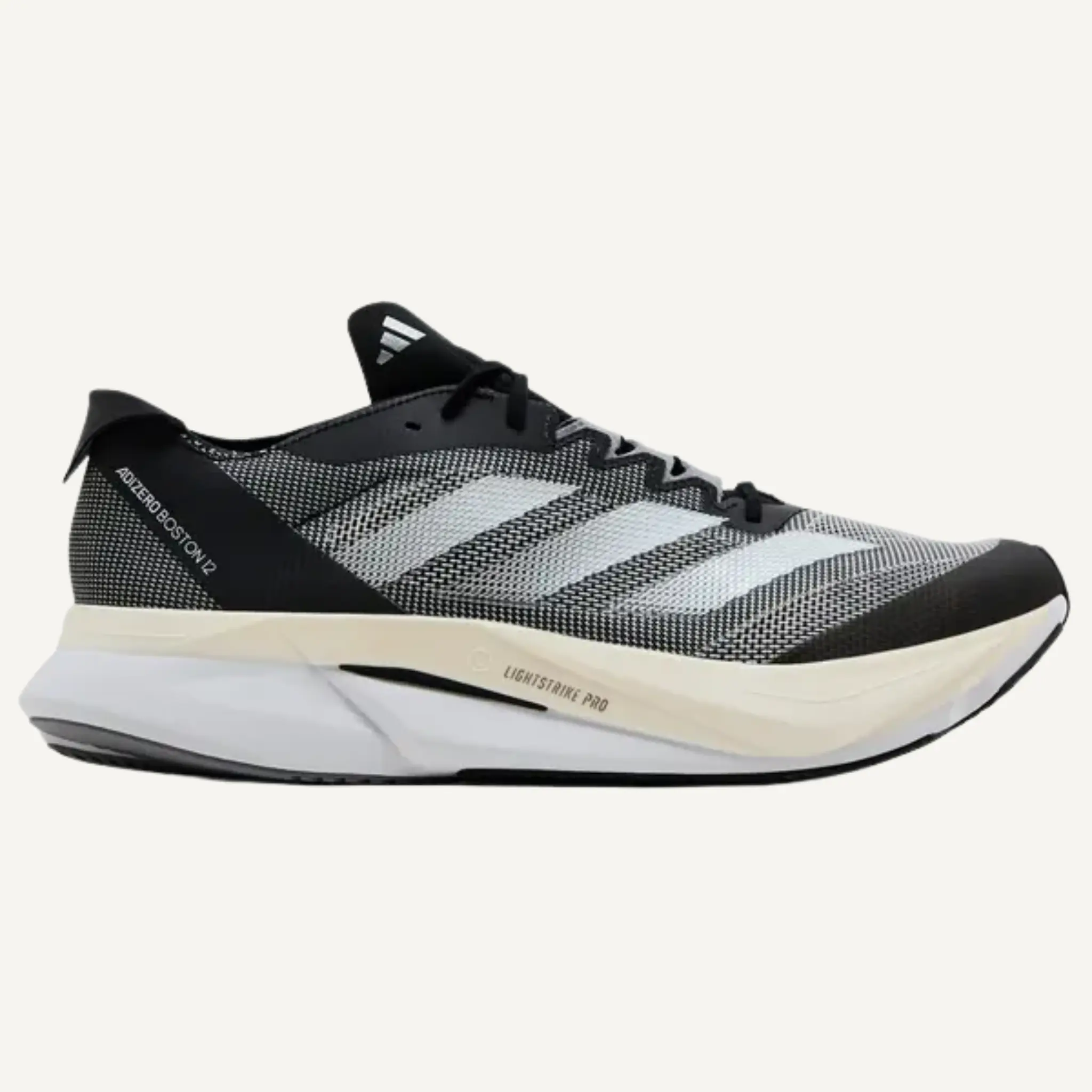 Adidas Men's Black/White Adizero Boston 12 Sneakers, ID4234 No Box)