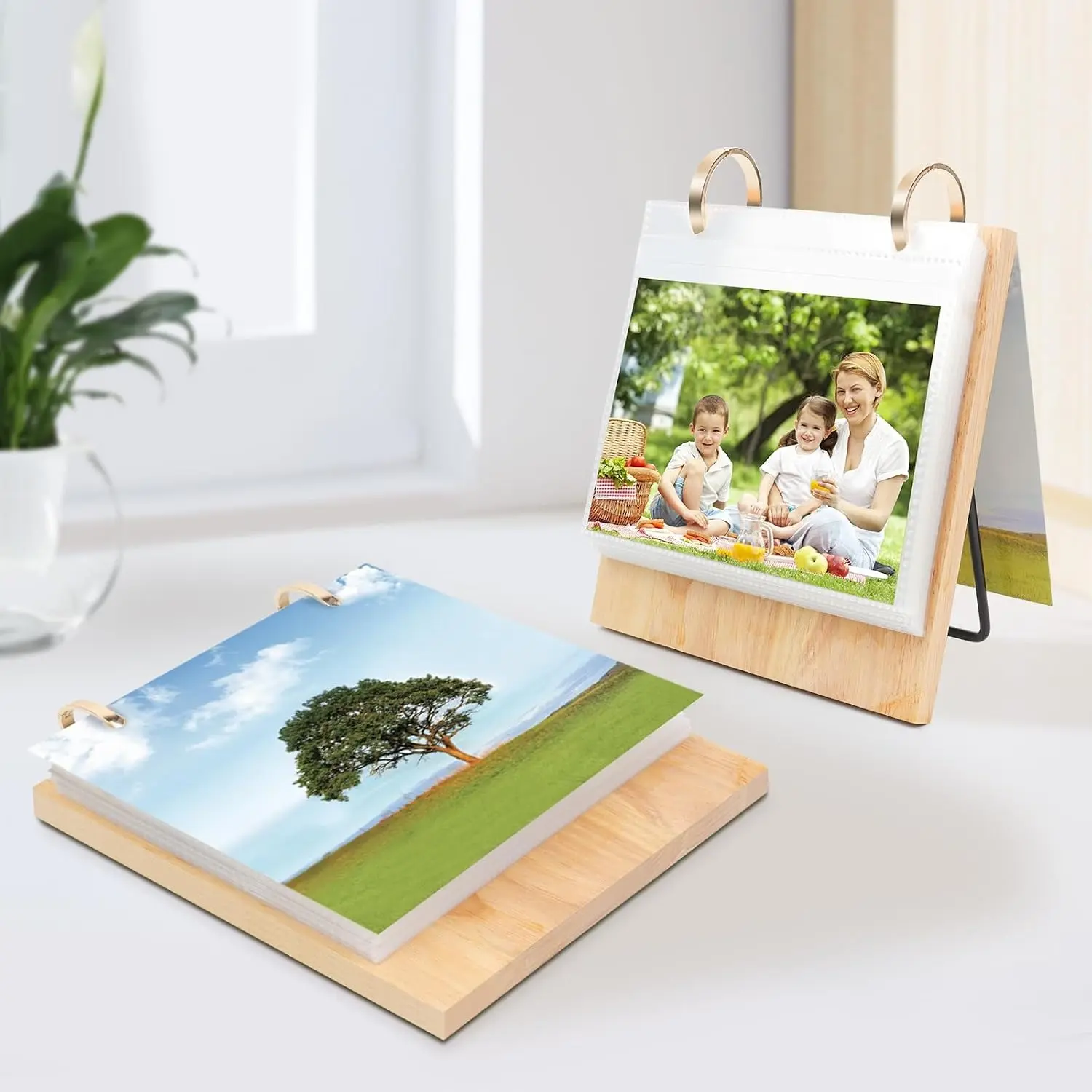 4x6 Desktop Flip Photo Album with Stand & 60 Pockets, Baby & Maternity Gift Set for Mom, Thoughtful Present from Daughter Son for Mothers Day