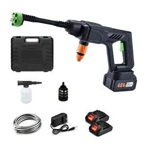Cordless 48V Portable Pressure Washer 500 PSI with 6-in-1 Nozzle Foam Cannon Hard Case for Professional Car Wash & Home Cleaning Kit