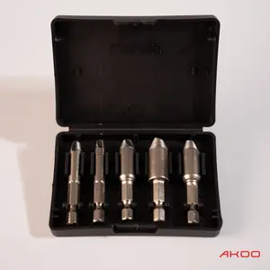 AKOO Stripped Broken Screw Remover，Damaged Screw Extractor Set， Easy Out Bolt Extractor,ousehold Repair Tools, Power Tool Accessories, Screwdriver Bit Clip 5PCS. B