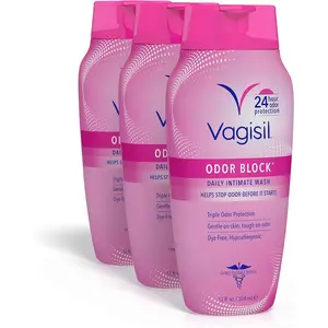Feminine Wash for Intimate Area Hygiene, Odor Block, Gynecologist Tested, Hypoallergenic, 12 oz, (Pack of 3) Daily Gentle Comfort