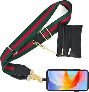 Clip and Go Strap for Phone with Wallet Crossbody, Phone Strap with Zipper Pouch, Phone Strap Crossbody for Women