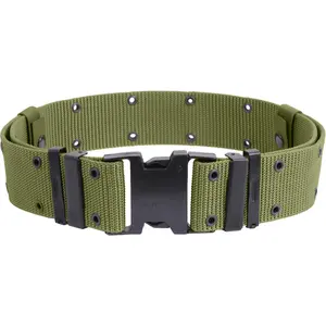 Olive Drab - Marine Corps Style Quick Release Pistol Belt - Adjustable 2.25 Wide Tactical Belt