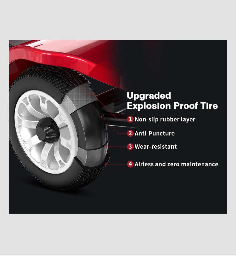 Unificare 4-Wheel Heavy-Duty Powered Mobility Scooter for Seniors, 12.4 Mi Range, 419 LBS Weight Capacity, Easy to Operate & Foldable