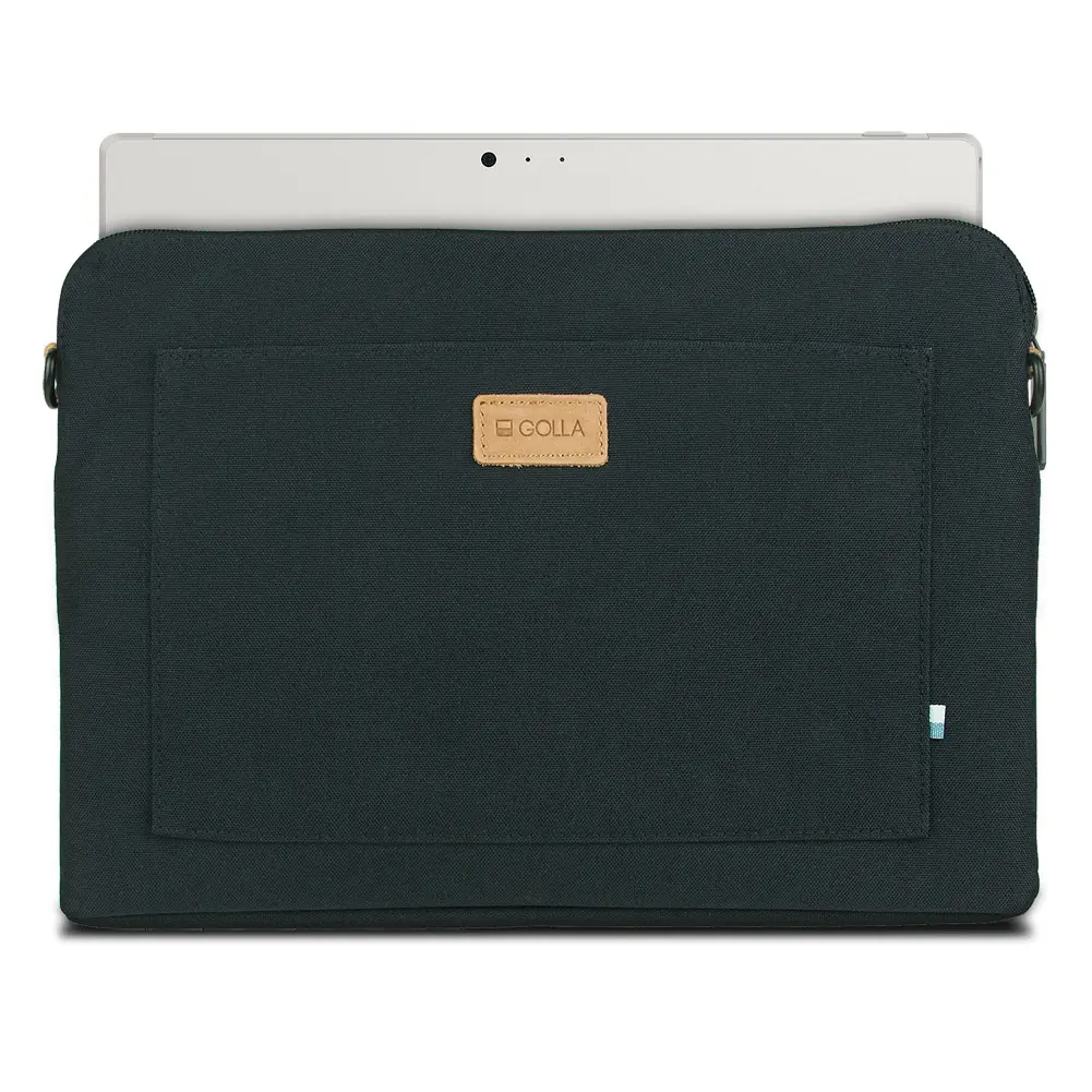 GOLLA Sirus Slim Open Zipper Pocket 12" Laptop Tablet Sleeve Case - Coal