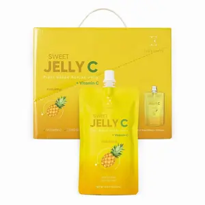 EVERYDAZE Sweet Jelly C Konjac Jelly | Vegan, Gluten Free, Sugar Free, Low Calorie | Healthy Drinkable Fruit Snack | 10 Pack Box Food Drink Pouch (Pineapple)
