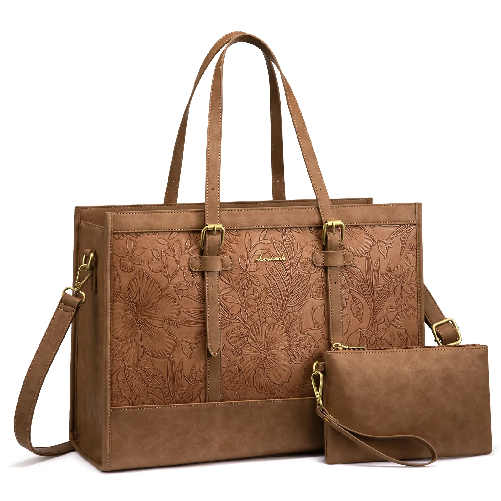 Brown Embossed (Full PU Leather)