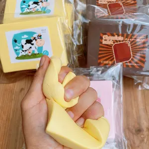 Milk Brick Slow Rebound Stress Relief Toy, Sensory Fidget Unisex Relaxation, Anti-Drop Design, Office Halloween & Christmas Gift, Creative Squishy Desk Decor, Portable Kneading Tool