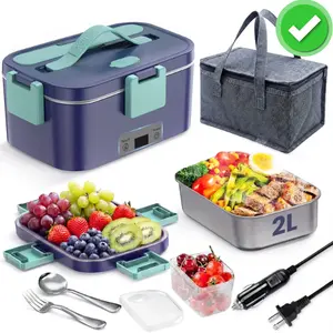 Electric lunch box with food warmer, upgraded 100W high power version.